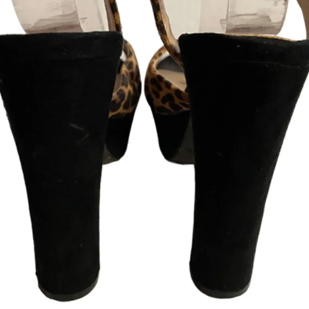SM Leopard Platform Shoes Size 6